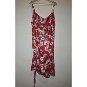 NWOT Glamaker Red Floral Slip Dress Sz XXL
